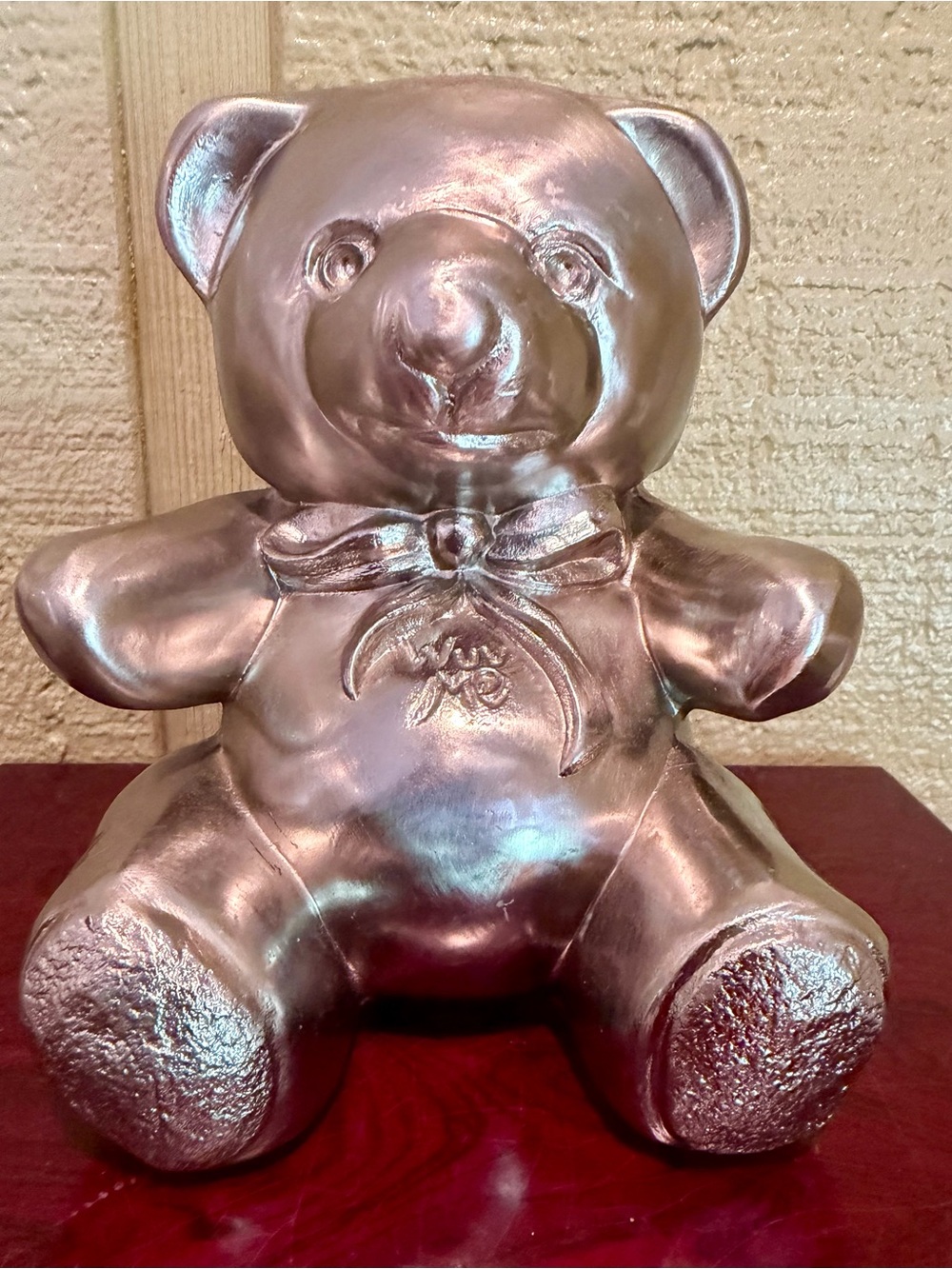 Vintage PM Craftsman “Wuv Me” Teddy Bear Metal Sculpture Eaton Park Florida